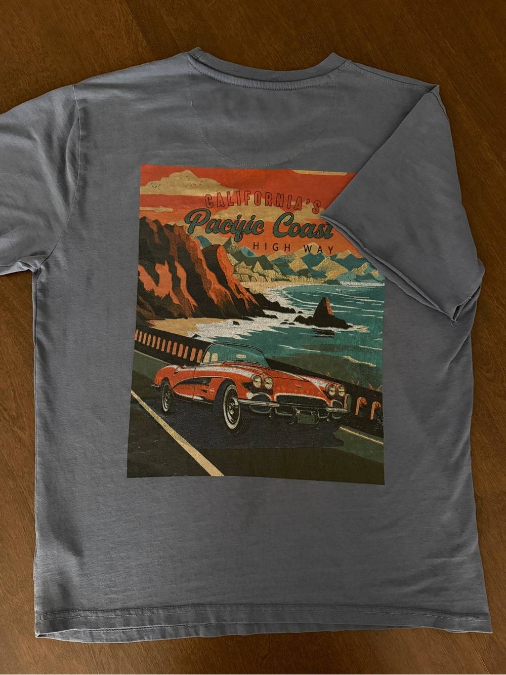 Chevrolet Corvette Chevy Graphic T Shirt Blue | Size L